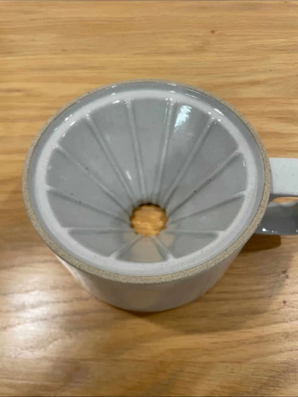 Hasami Ceramic Pour-Over Coffee Dripper in Gloss Gray